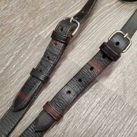Narrow Adjustable Leather Breastplate *vgc/gc, older, mnr dirt, cracks, v.dry, v.stiff, discolored, faded, stains
