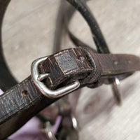 Narrow Adjustable Leather Breastplate *vgc/gc, older, mnr dirt, cracks, v.dry, v.stiff, discolored, faded, stains
