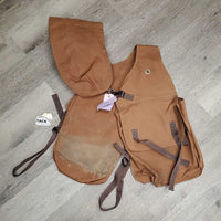 Cordura Saddle Trail Bags, Cantle Bag Attachment *gc/fair, v.dirty, older, stains, hairy, unstitched seam
