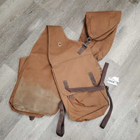 Cordura Saddle Trail Bags, Cantle Bag Attachment *gc/fair, v.dirty, older, stains, hairy, unstitched seam