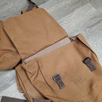 Cordura Saddle Trail Bags, Cantle Bag Attachment *gc/fair, v.dirty, older, stains, hairy, unstitched seam
