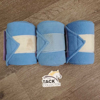 3 Fleece Polos *gc/vgc, clean, mnr stains, clumpy & hair
