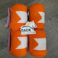 4 Fleece Polos *vgc, clean, mnr edge rubs, stains & threads
