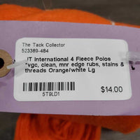 4 Fleece Polos *vgc, clean, mnr edge rubs, stains & threads
