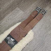 Wool-Fleece Lined Nylon Girth, 2x els, velcro liner *vgc, clean, mnr dirt, stains, clumpy, hair dirt, clumpy
