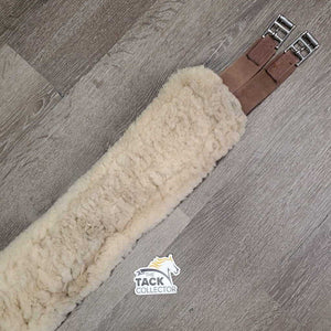 Wool-Fleece Lined Nylon Girth, 2x els, velcro liner *vgc, clean, mnr dirt, stains, clumpy, hair dirt, clumpy