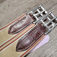 Padded Leather Girth, 1x els *vgc/gc, clean, stains, creases, mnr undone stitching
