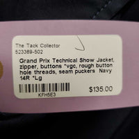 Technical Show Jacket, zipper, buttons *vgc, rough button hole threads, seam puckers

