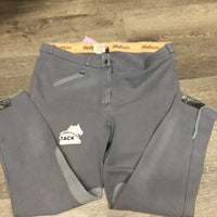 Hvy Cotton Breeches *gc, older, undone stitching, discolored legs, pills & rubs
