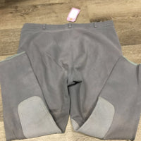 Hvy Cotton Breeches *gc, older, undone stitching, discolored legs, pills & rubs
