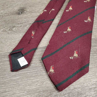 "Valente" Wool & Silk Neck Tie, Hunt Scene *gc, mnr hair
