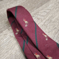 "Valente" Wool & Silk Neck Tie, Hunt Scene *gc, mnr hair
