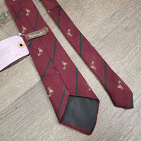 "Valente" Wool & Silk Neck Tie, Hunt Scene *gc, mnr hair