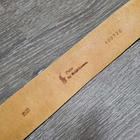 1.75" Wide Leather Polo Belt, Brass Buckle *like new/xc, mnr stains
