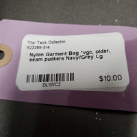 Nylon Garment Bag *vgc, older, seam puckers
