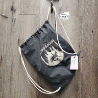 3/4 Length Riding Rain Jacket, Removeable/Zip Hood, Drawstring Bag *vgc, clean, faded, rubs, older, wpf