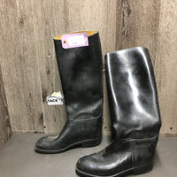 Tall Soft Lined Rubber Riding Boots *gc, v.dirty, scuffs, older, scrapes, scratches
