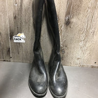 Tall Soft Lined Rubber Riding Boots *gc, v.dirty, scuffs, older, scrapes, scratches

