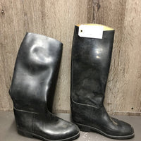 Tall Soft Lined Rubber Riding Boots *gc, v.dirty, scuffs, older, scrapes, scratches
