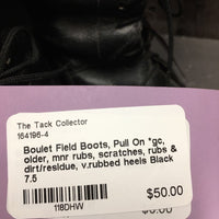 Field Boots, Pull On *gc, older, mnr rubs, scratches, rubs & dirt/residue, v.rubbed heels
