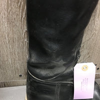 Field Boots, Pull On *gc, older, stiff, mnr dirt & residue, rubs, cracking, scrapes & scratches
