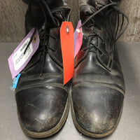 Thick Field Boots, Pull On, Calf Straps *gc/fair, older, cracks, rubs, discolored, scrapes
