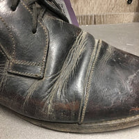 Thick Field Boots, Pull On, Calf Straps *gc/fair, older, cracks, rubs, discolored, scrapes
