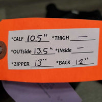 JUNIORS Pr Synthetic Half Chaps *gc, dirt, faded, rubs
