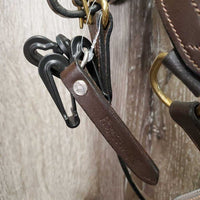 Multi Bridle, 4 Plastic Bit Clips, 2 Leather Bit Straps, Sidepull Strap, Rubber Reins *xc/vgc, clean, mnr film?dirt & faded spot
