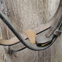 Multi Bridle, 4 Plastic Bit Clips, 2 Leather Bit Straps, Sidepull Strap, Rubber Reins *xc/vgc, clean, mnr film?dirt & faded spot