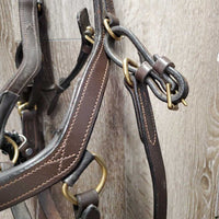 Multi Bridle, 4 Plastic Bit Clips, 2 Leather Bit Straps, Sidepull Strap, Rubber Reins *xc/vgc, clean, mnr film?dirt & faded spot
