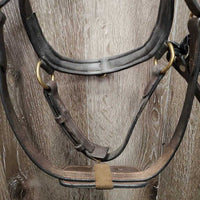 Multi Bridle, 4 Plastic Bit Clips, 2 Leather Bit Straps, Sidepull Strap, Rubber Reins *xc/vgc, clean, mnr film?dirt & faded spot
