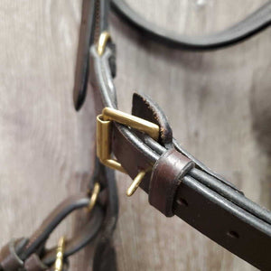 Multi Bridle, 4 Plastic Bit Clips, 2 Leather Bit Straps, Sidepull Strap, Rubber Reins *xc/vgc, clean, mnr film?dirt & faded spot