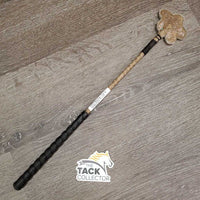 Flower Riding Whip - Crop *gc, scrapes, peeling, dirt, stain
