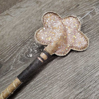 Flower Riding Whip - Crop *gc, scrapes, peeling, dirt, stain
