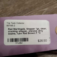 Rsd Martingale, Stopper *gc, clean, cracking stopper, chewed, dirty seams, rubs
