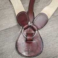 Elastic & Leather Breastplate, snap *vgc, clean, mnr stains, dry, stiff
