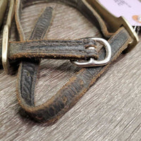 Hammer Head Spurs, leather Spur Straps *gc/fair, dirty, stains, rubs, older, scratches, scrapes, widened, bent
