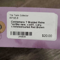 Braided Reins *xc/like new, v.stiff, v.dry, v.twisted/curled
