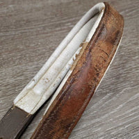 Padded Leather Halter, adj, snap *gc/fair, chewed, clean, faded, rubs, peeled edge
