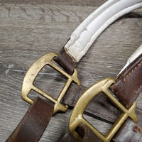 Padded Leather Halter, adj, snap *gc/fair, chewed, clean, faded, rubs, peeled edge
