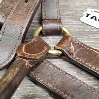 Padded Leather Halter, adj, snap *gc/fair, chewed, clean, faded, rubs, peeled edge
