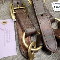 Padded Leather Halter, adj, snap *gc/fair, chewed, clean, faded, rubs, peeled edge
