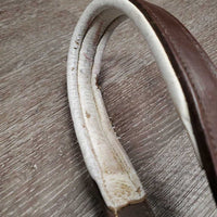 Padded Leather Halter, adj, snap *gc/fair, chewed, clean, faded, rubs, peeled edge
