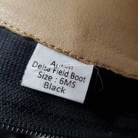 Pr Field Boots, zips *gc, clean & mnr dirt, film, slice, rubs & scratches, MISSING spur rest
