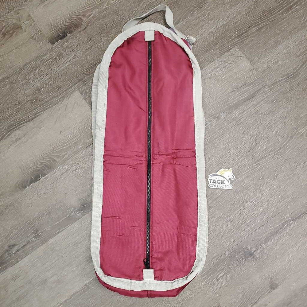 Padded Fleece Lined Hvy Cordura Bridle Bag, zipper *xc, clean, mnr dirty inside & edge stains, older