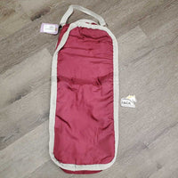 Padded Fleece Lined Hvy Cordura Bridle Bag, zipper *xc, clean, mnr dirty inside & edge stains, older
