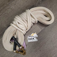 Yacht Rope, Cotton Web Long/Driving Lines, snaps *vgc, clean, stains, cuts/frays, missing clip
