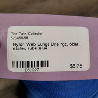 Nylon Web Lunge Line *gc, older, stains, rubs
