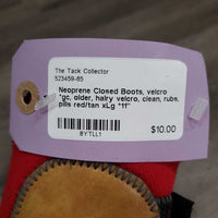 Neoprene Closed Boots, velcro *gc, older, hairy velcro, clean, rubs, pills
